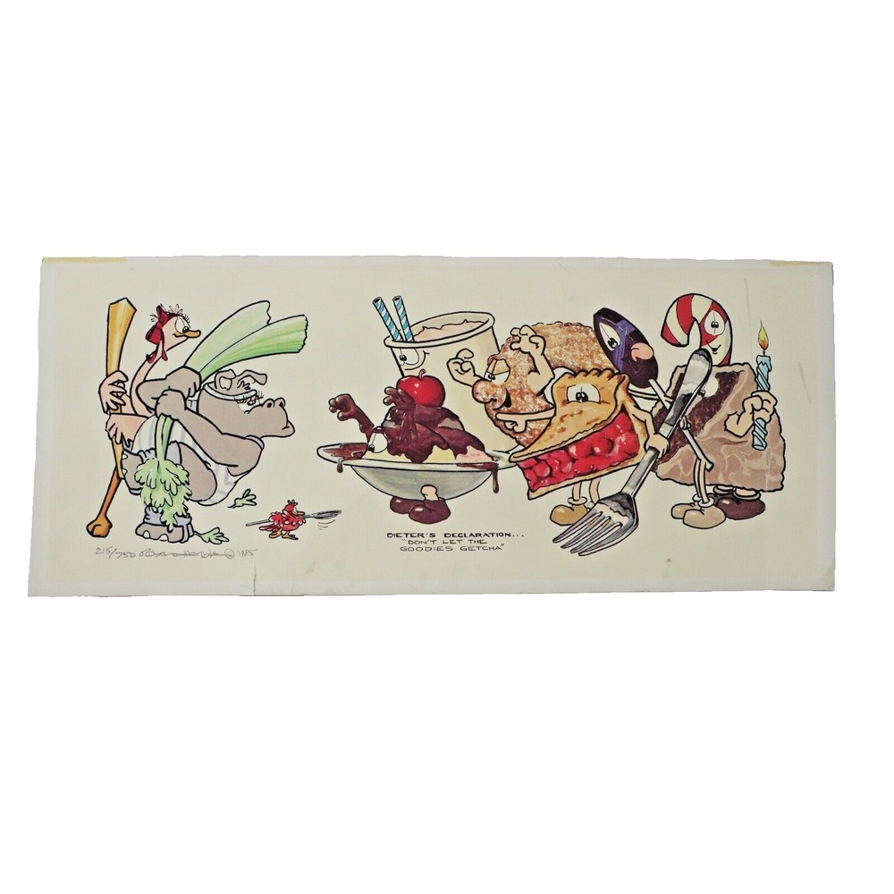 Robert Marble 85 Dieters Declaration Signed Lithograph 215/750‎ SEE Junk Food